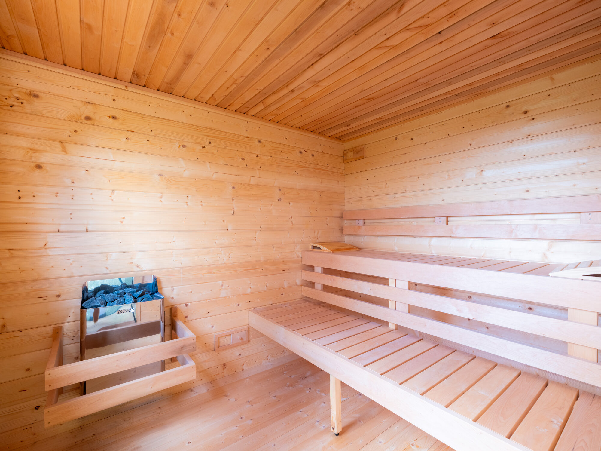 Cedar sauna at Carne Haven